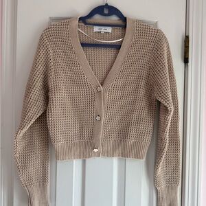 John + Jenn Taupe Knit Cardigan